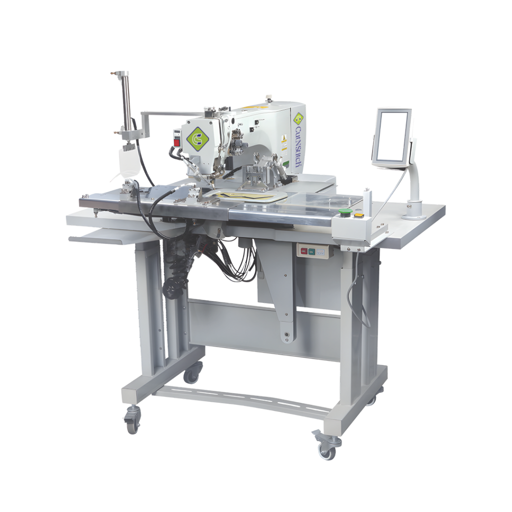 PATTERN LABEL ATTACHING MACHINE